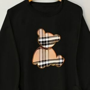 Black Graphic Bear Sweatshirt